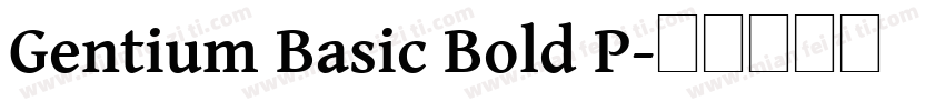 Gentium Basic Bold P字体转换